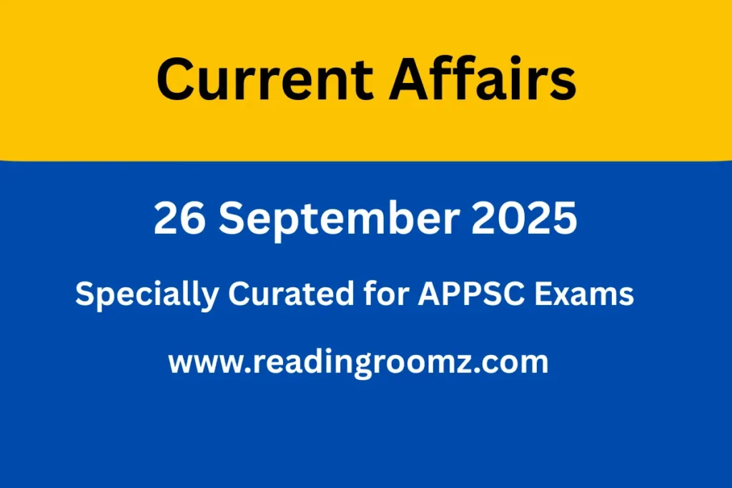 Current Affairs 26 September 2025