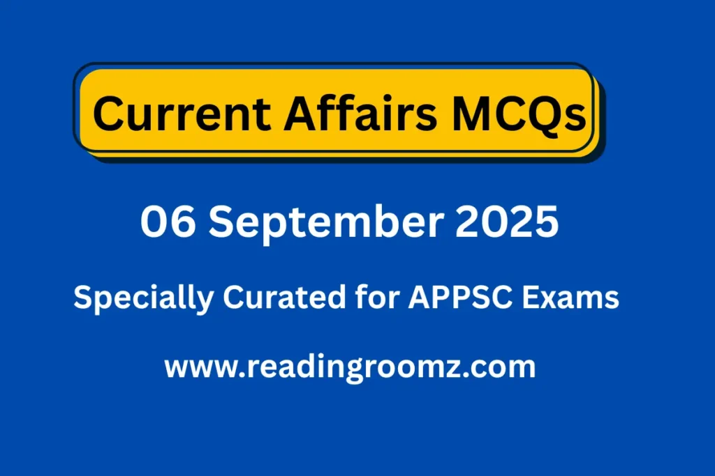 Current Affairs mcqs 06 September 2025