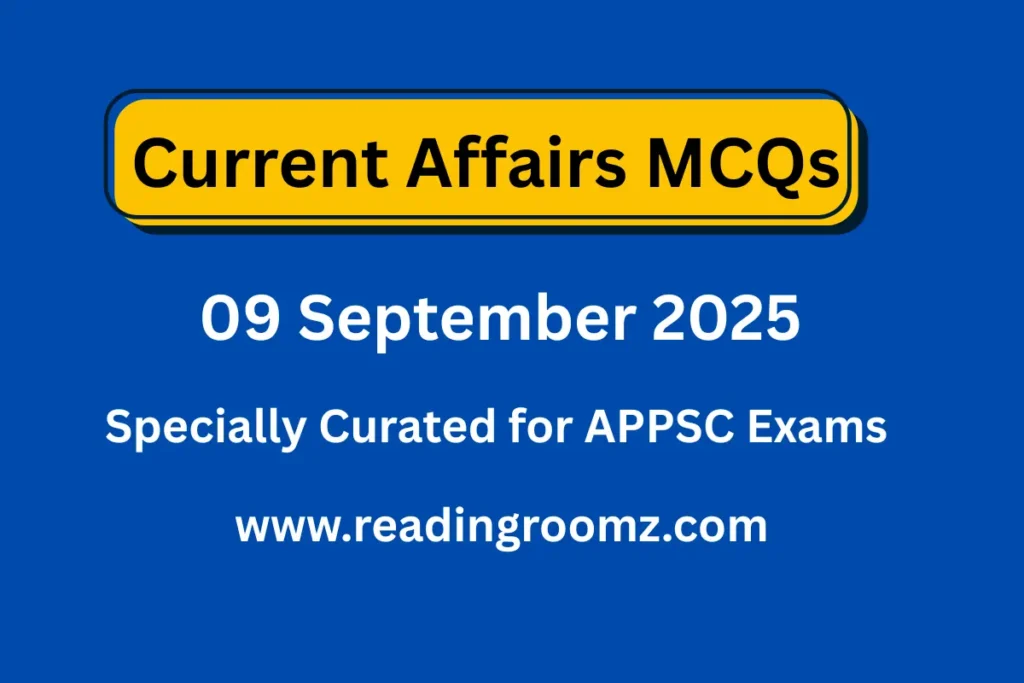 Current Affairs MCQs 09 September 2025