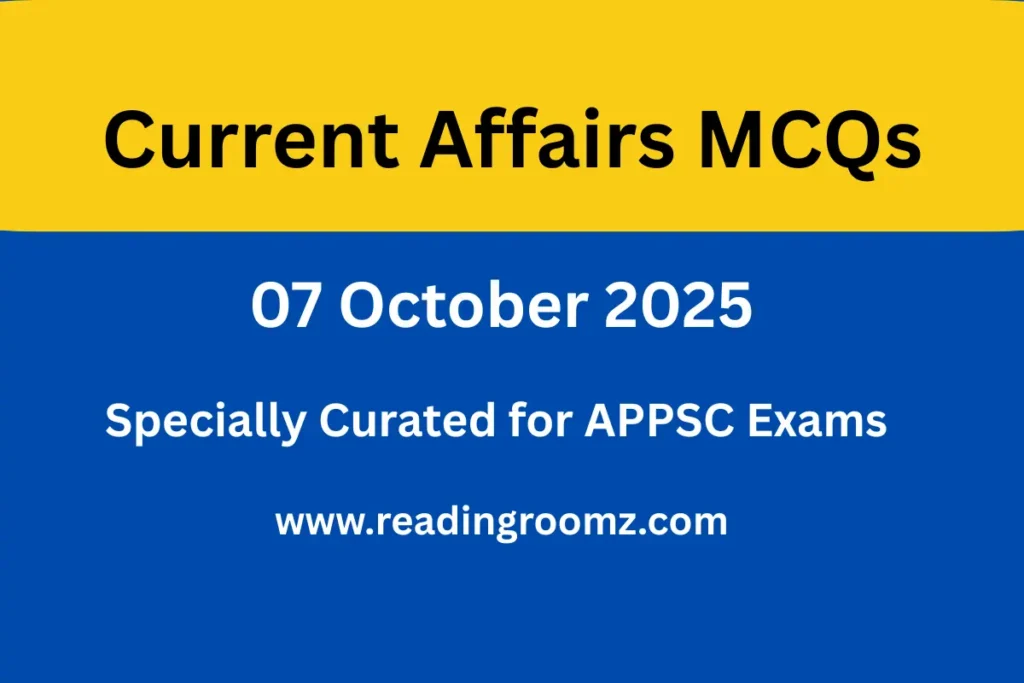 Current Affairs MCQs 07 October 2025