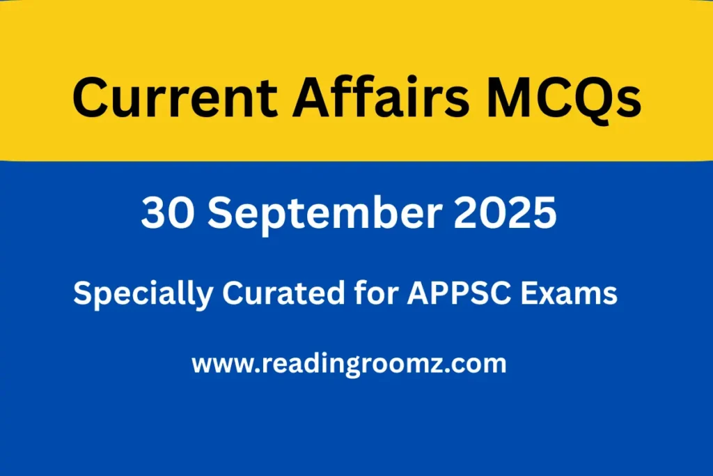 Current Affairs MCQs 30 September 2025