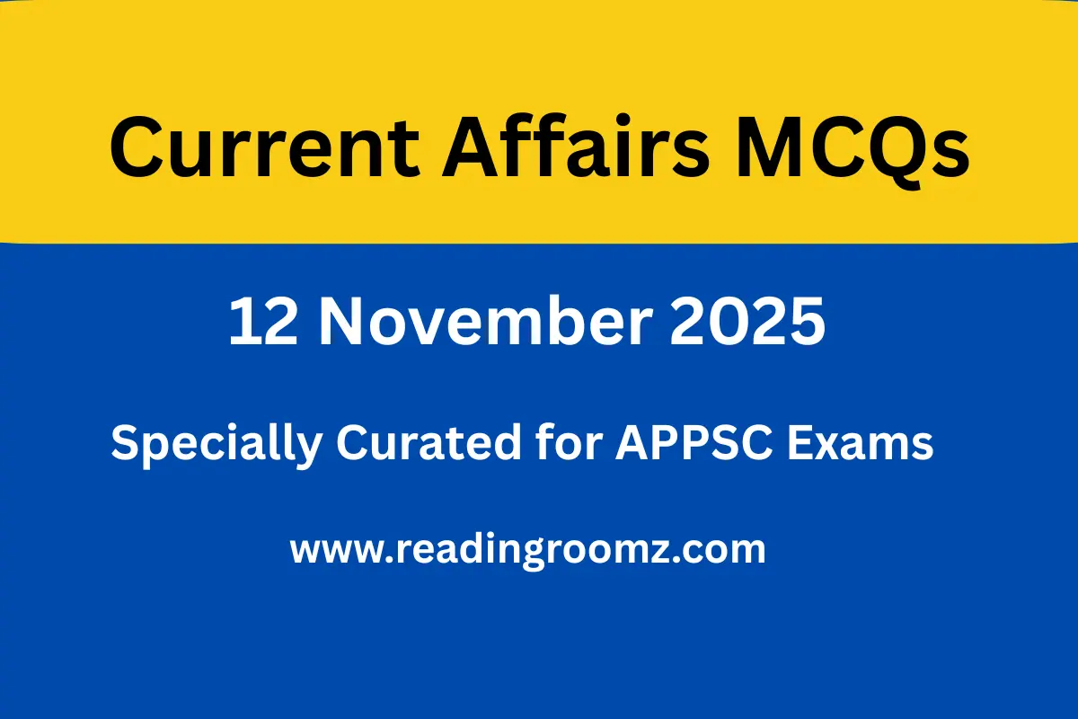 Current Affairs MCQs 12 November 2025 | APPSC, AP DSC