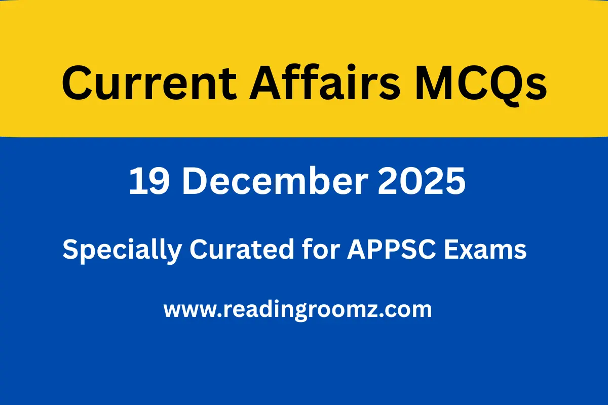 Current Affairs MCQs 19 December 2025 - ReadingRoomz