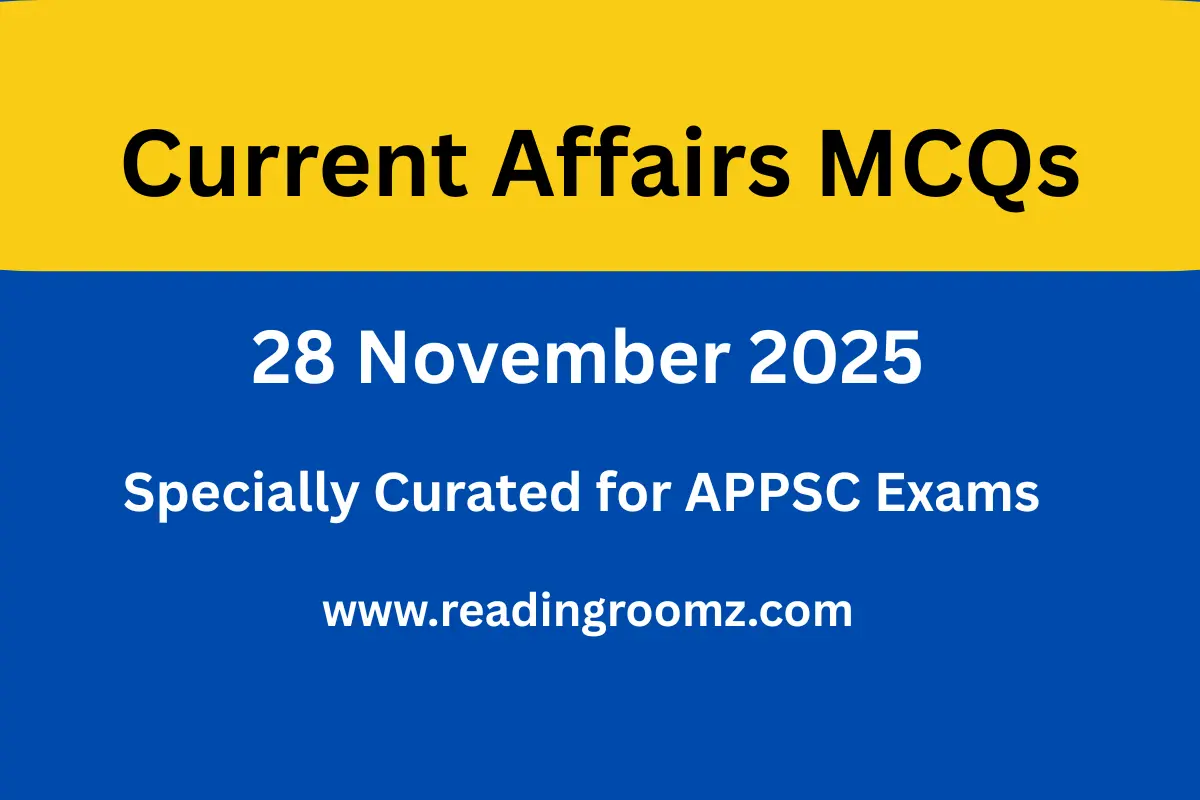 Current Affairs MCQs 28 November 2025 - ReadingRoomz