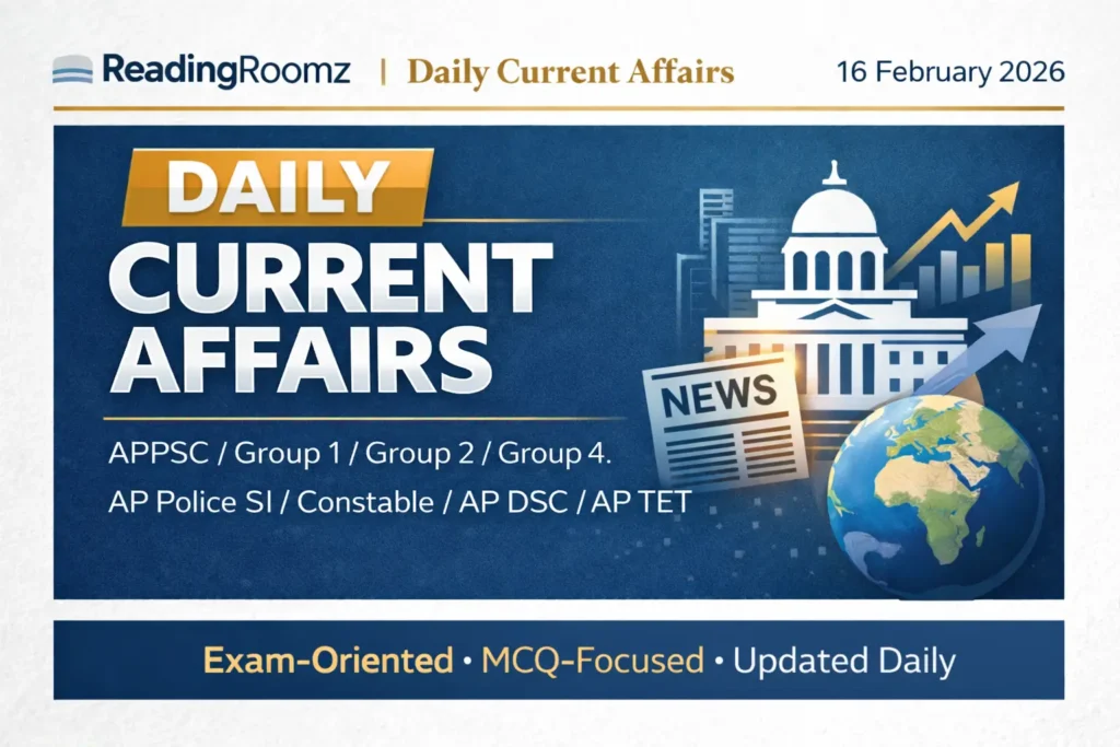 Current Affairs 16 February 2026