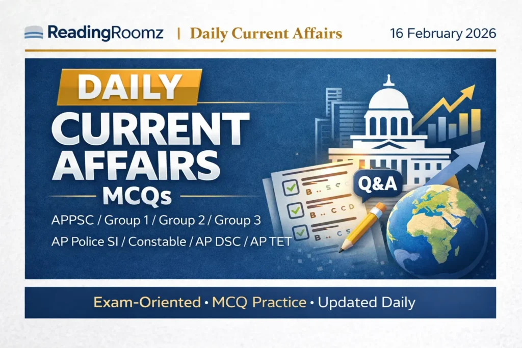 Current Affairs MCQs 16 February 2026