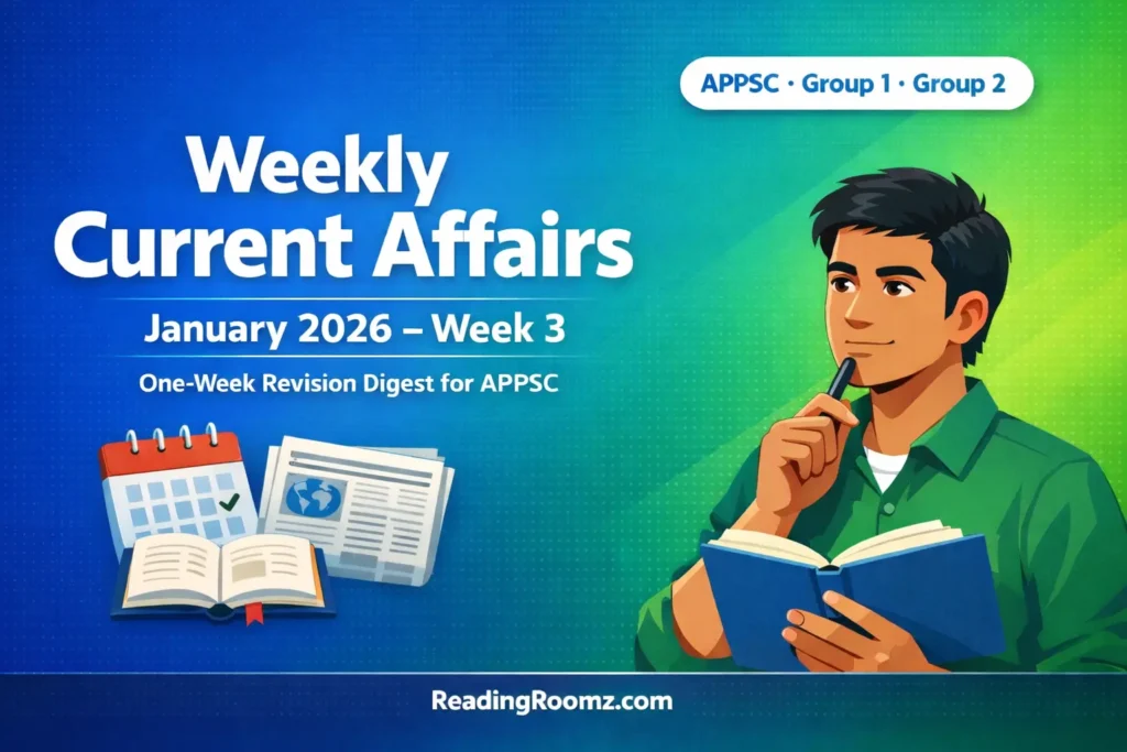 Weekly Current Affairs (Jan 2026 – Week 3)