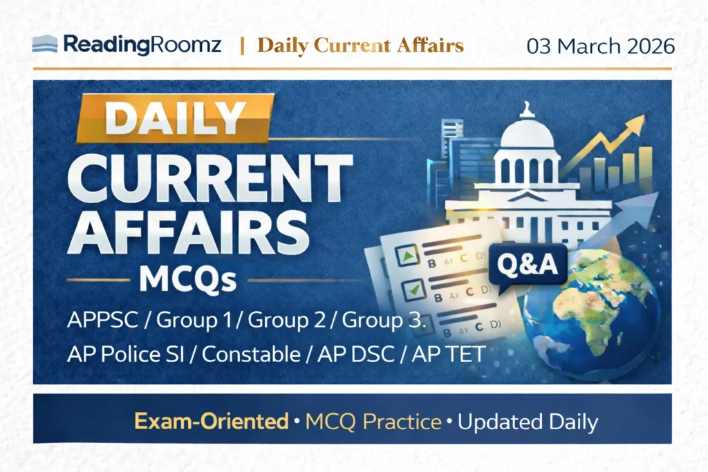 Current Affairs MCQs 03 March 2026
