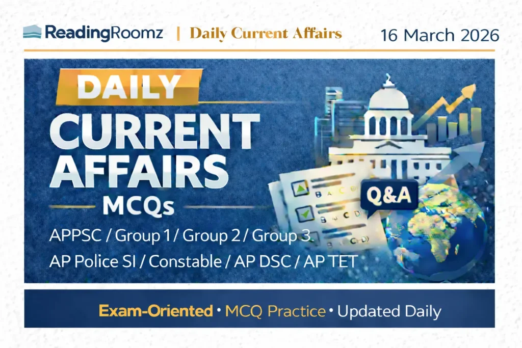 Current Affairs MCQs 16 March 2026
