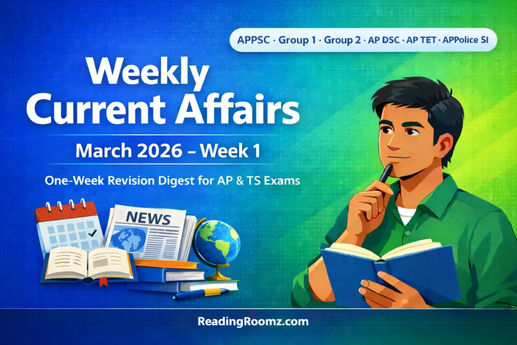 Weekly Current Affairs (March 2026 - Week 1)