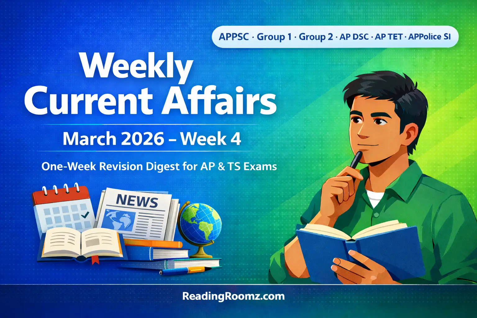 Weekly Current Affairs (March 2026 - Week 4): PDF | APPSC