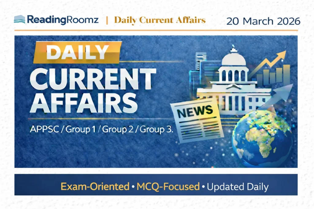 Current Affairs 20 March 2026