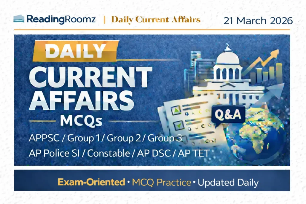 Current Affairs MCQs 21 March 2026