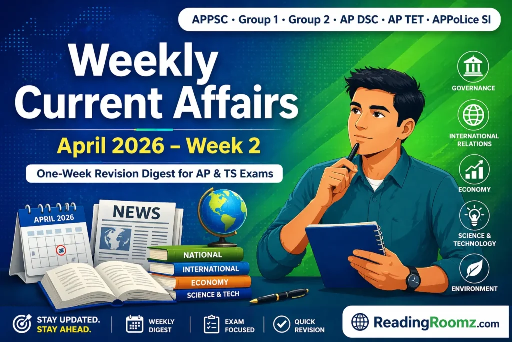 Weekly Current Affairs (April 2026 - Week 2)