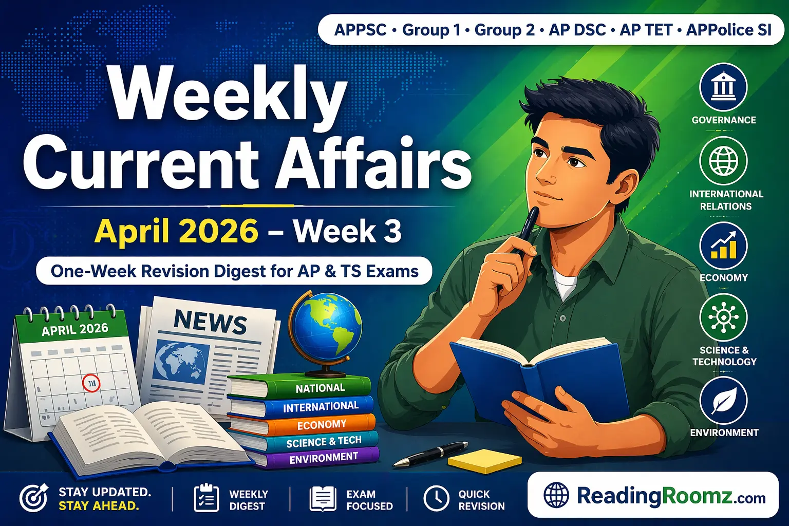 Weekly Current Affairs (April 2026 - Week 3): PDF | APPSC