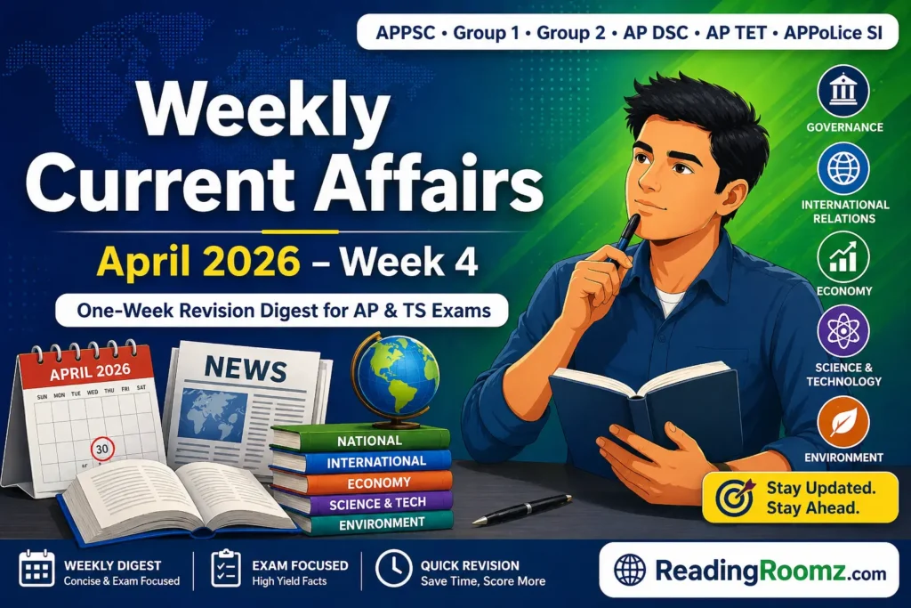 Weekly Current Affairs (April 2026 - Week 4)
