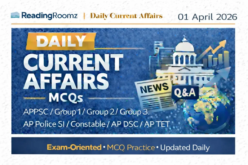 Current Affairs MCQs 01 April 2026
