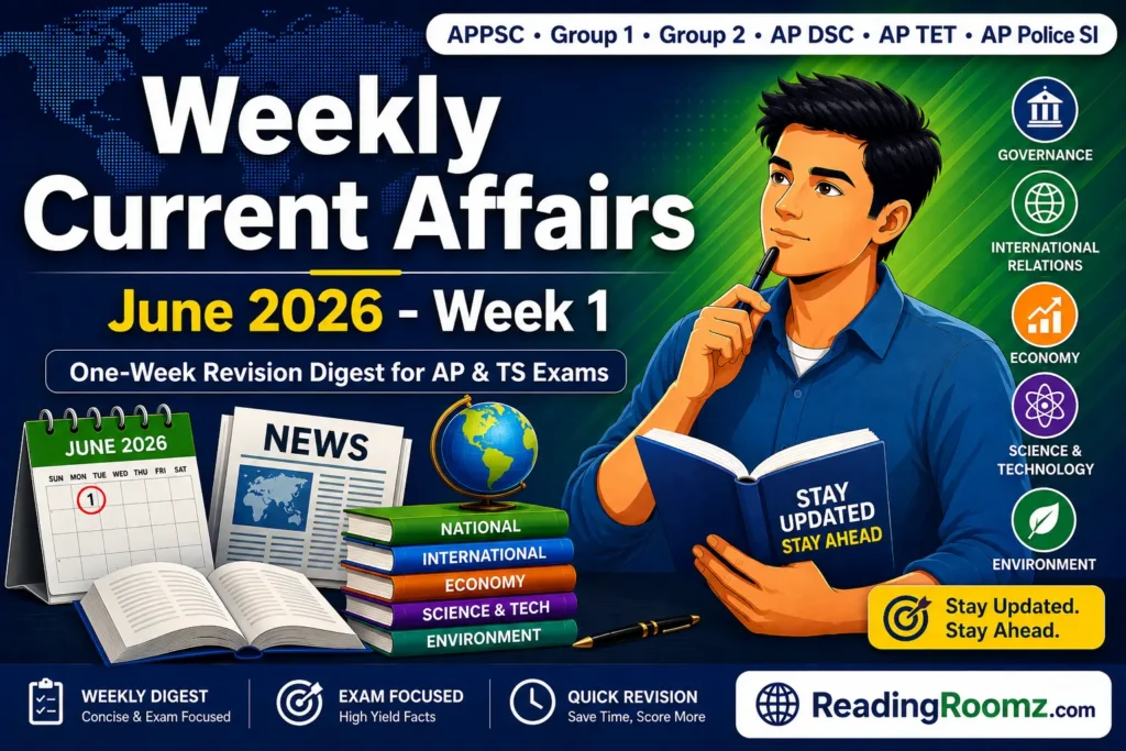 Weekly Current Affairs (June 2026 - Week 1)