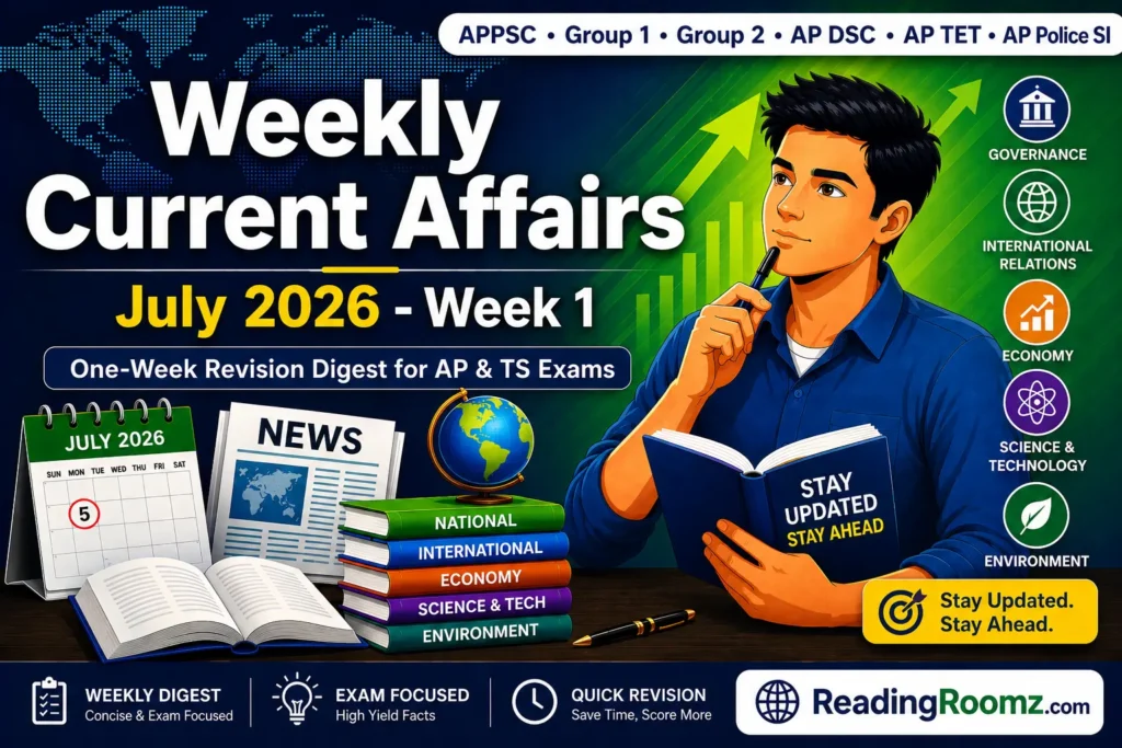 Weekly Current Affairs (July 2026 - Week 1)