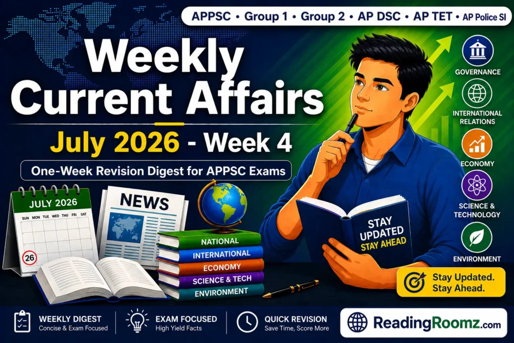 Weekly Current Affairs (July 2026 - Week 4)