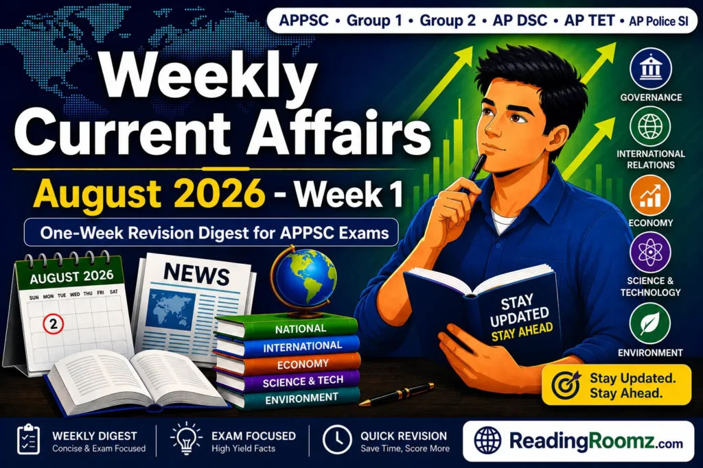Weekly Current Affairs (August 2026 - Week 1)