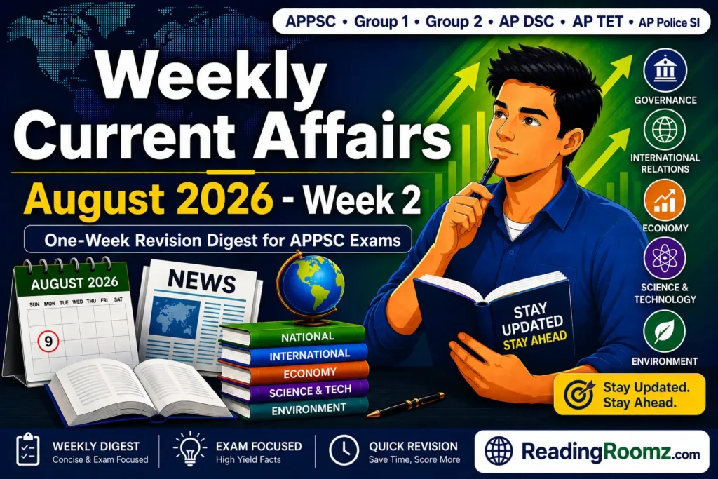 Weekly Current Affairs (August 2026 - Week 2)