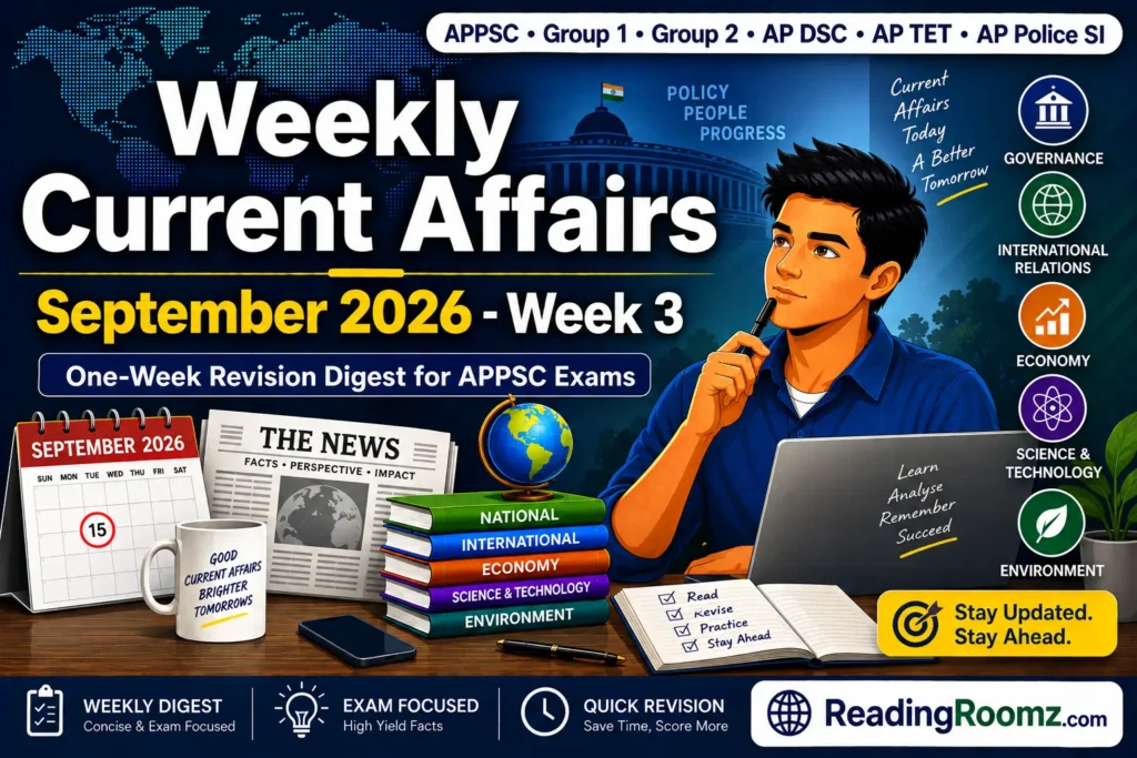 Weekly Current Affairs (September 2026 - Week 3)