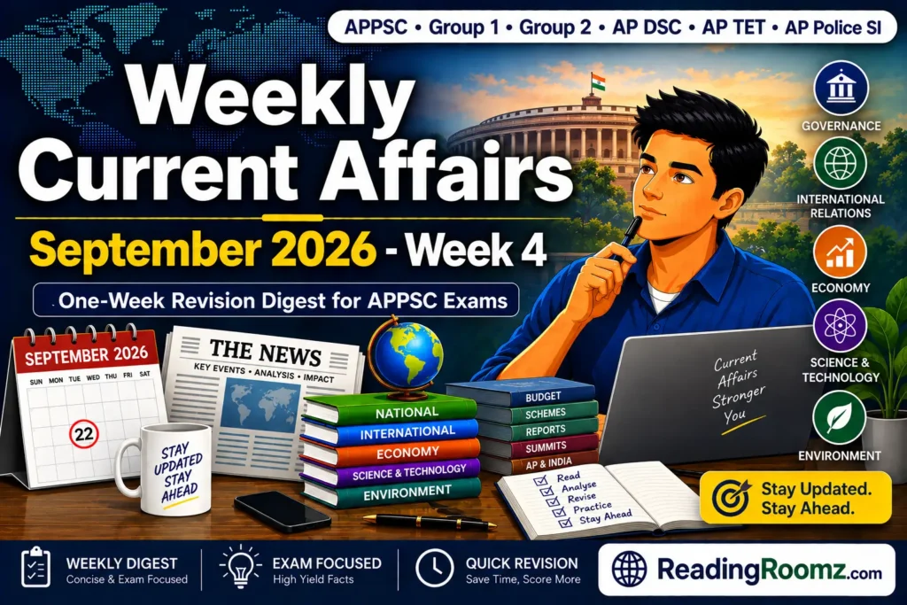 Weekly Current Affairs (September 2026 - Week 4)